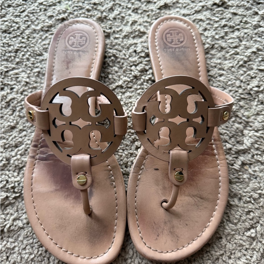Tory Burch Women’s Miller Leather Tan Sandals